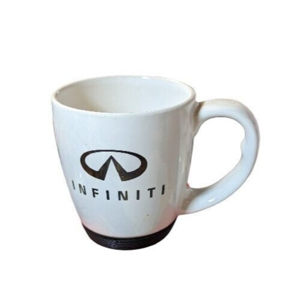 Infiniti Luxury Cars Advertising Automotive White Large Mug Rubber Bottom 4"